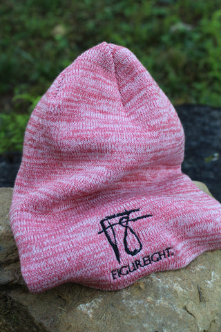Ladies Pink Slouch Beanie